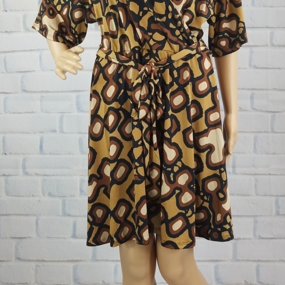 Venus women's tie waist size 2x stretch knit dress - Picture 2 of 7